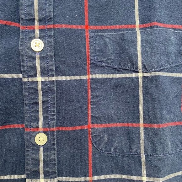 GAP button down dress shirt - plaid flannel - cotton - Modern Oxford - Picture 6 of 11